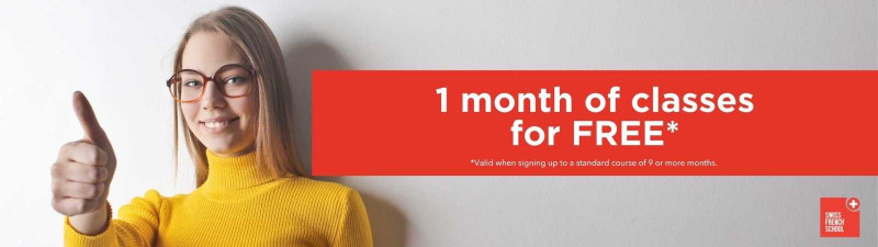 1 месяц бесплатных курсов - Swiss French School